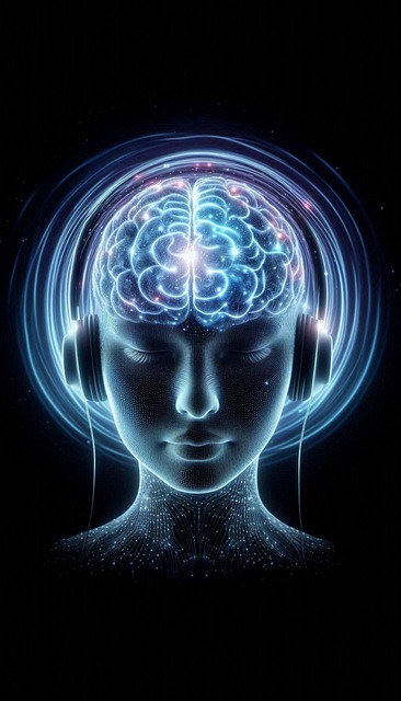 Free ai generated listening music illustration