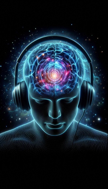 Free ai generated listening music illustration
