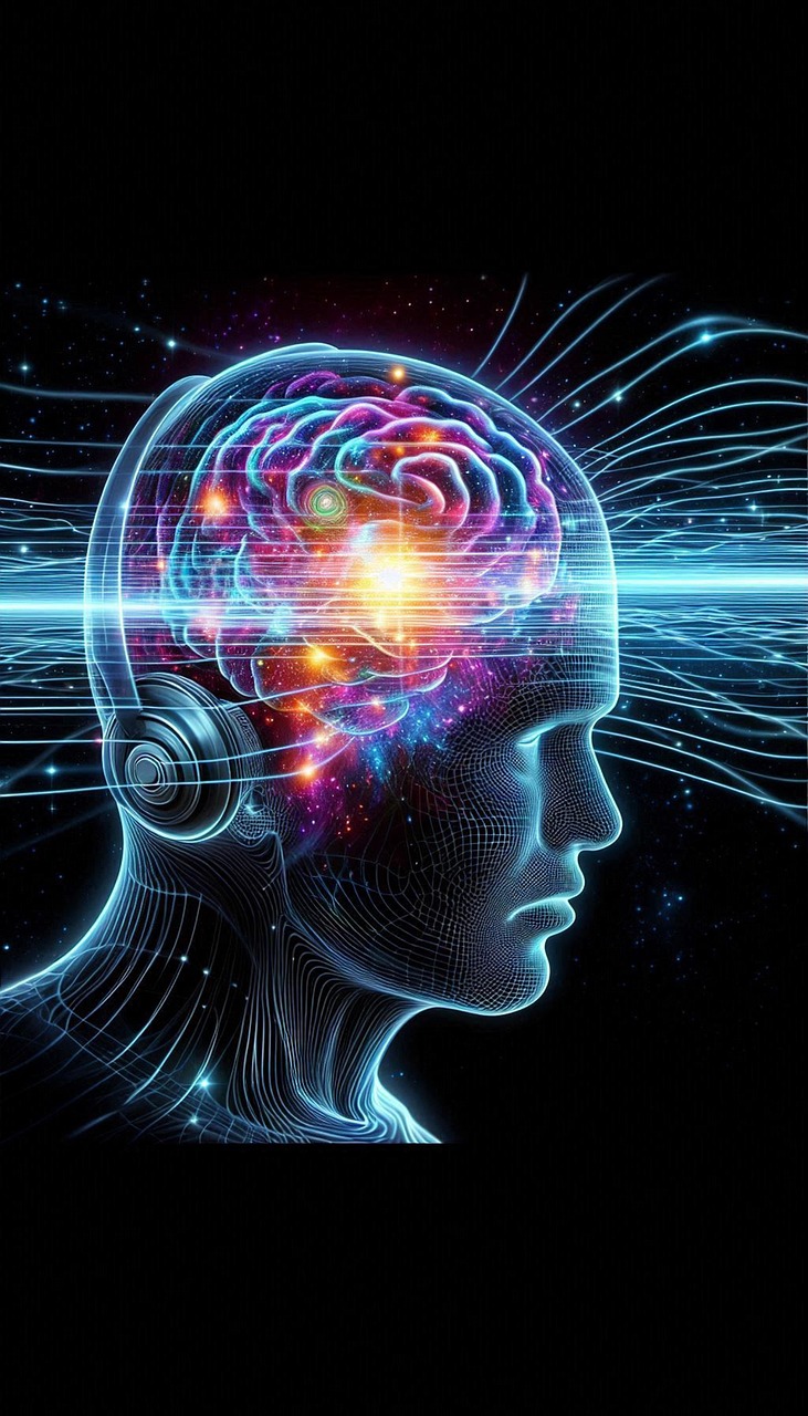 Download free HD stock image of Ai Generated Listening Free ai generated listening music illustration