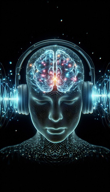 Free ai generated listening music illustration