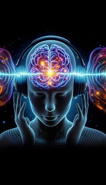 Free ai generated listening music illustration