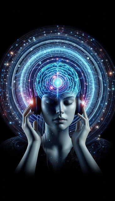 Free ai generated listening music illustration