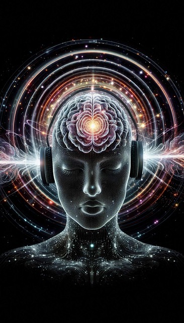 Free ai generated listening music illustration