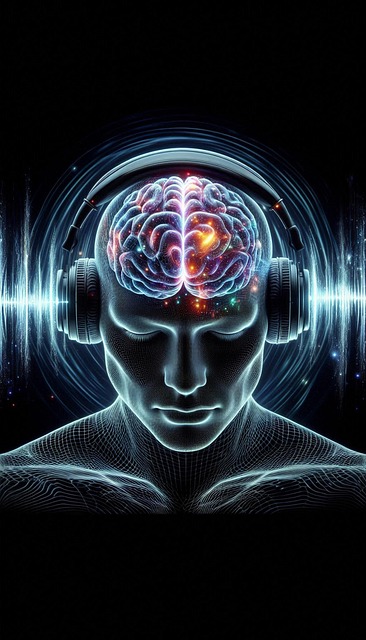 Free ai generated listening music illustration