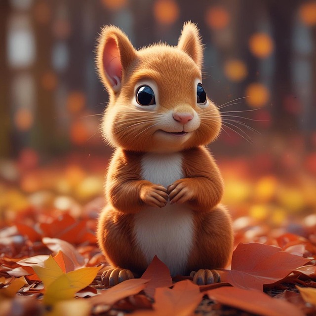 Free ai generated chipmunk squirrel illustration