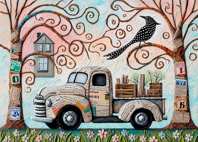 Free ai generated whimsical art mixed-media illustration