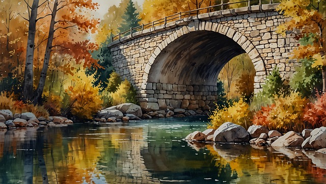 Free ai generated forest river illustration