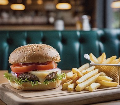 Free Ai Generated Hamburger illustration and picture
