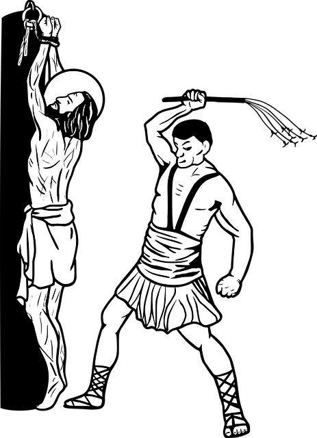 Free flogging jesus executioner vector