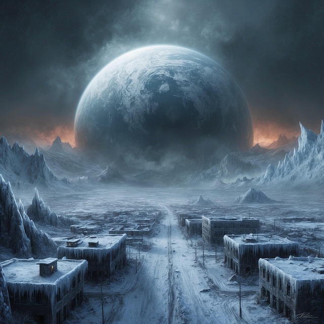 Free city winter snow illustration
