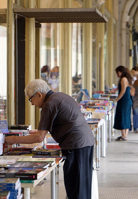 people, bookshop, bookstore, outdoors, man, elderly, books, literature, lifestyle, shopping