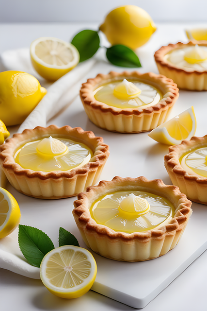 Lemon Tartelettes, Lemon, Dessert