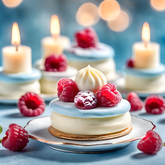 French Patisserie, Vanille, Himbeere