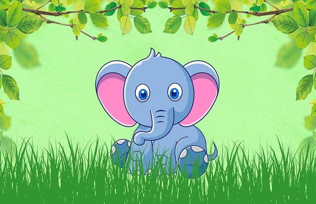 Free elephant animal wildlife illustration