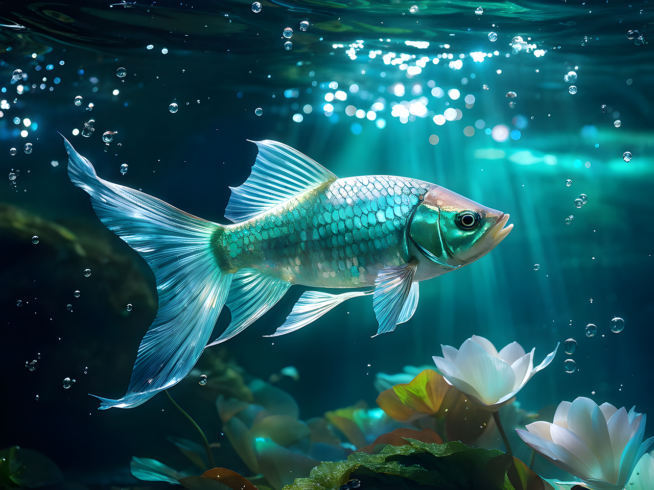 Free ai generated nature fish illustration