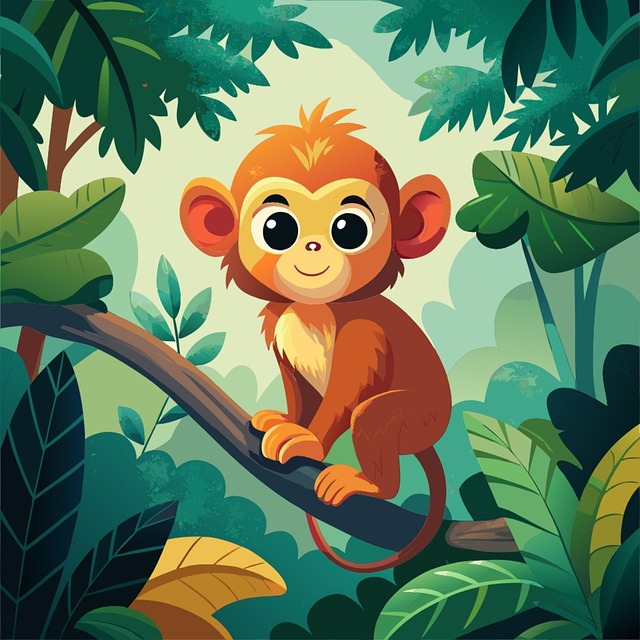 Download free HD stock image of Ai Generated Monkey Free ai generated monkey primate illustration