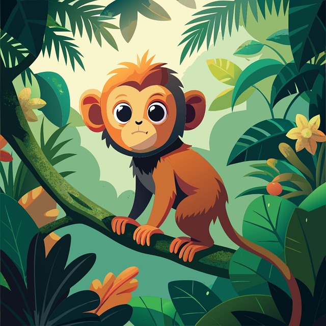 Download free HD stock image of Ai Generated Monkey Free ai generated monkey primate illustration