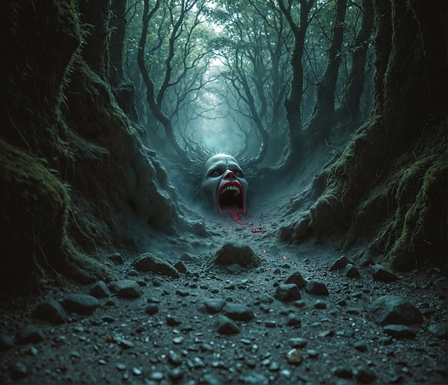 Free ai generated path forest illustration