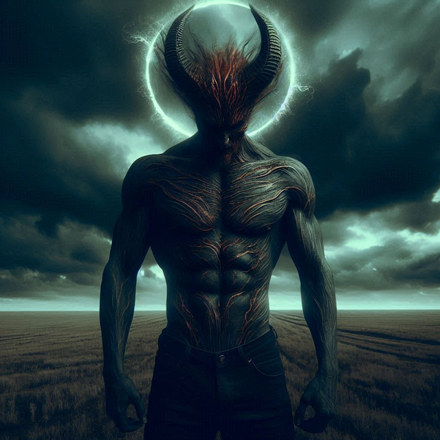 Free devilman demon horns illustration