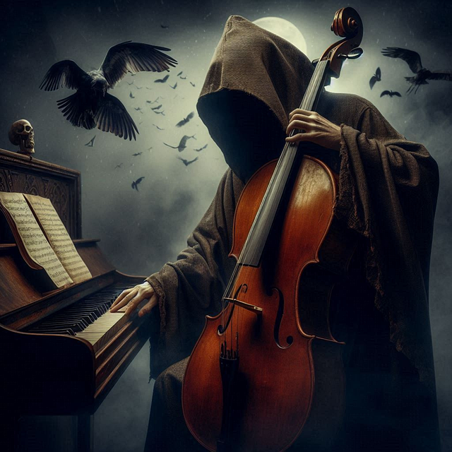 Free piano plan cello illustration