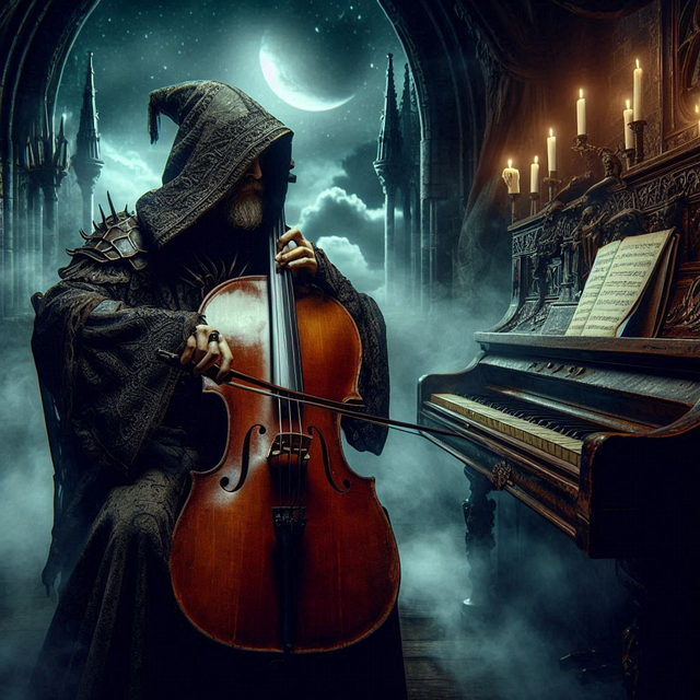 Free piano plan cello illustration