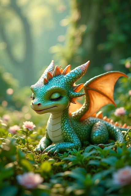 Free ai generated baby dragon dragon illustration