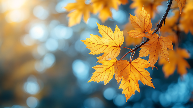 Free ai generated autumn leaves illustration