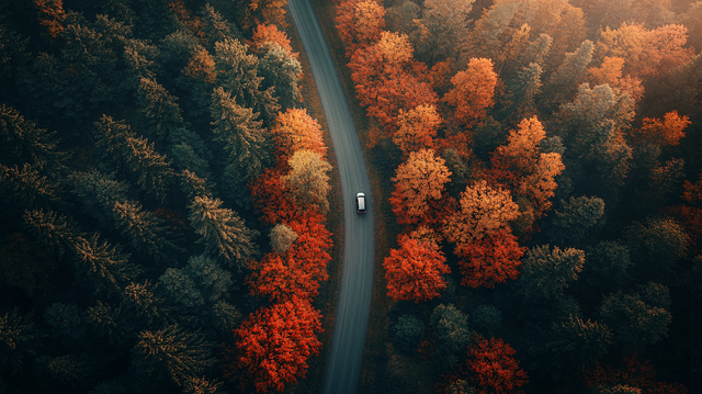 Free ai generated road aerial illustration