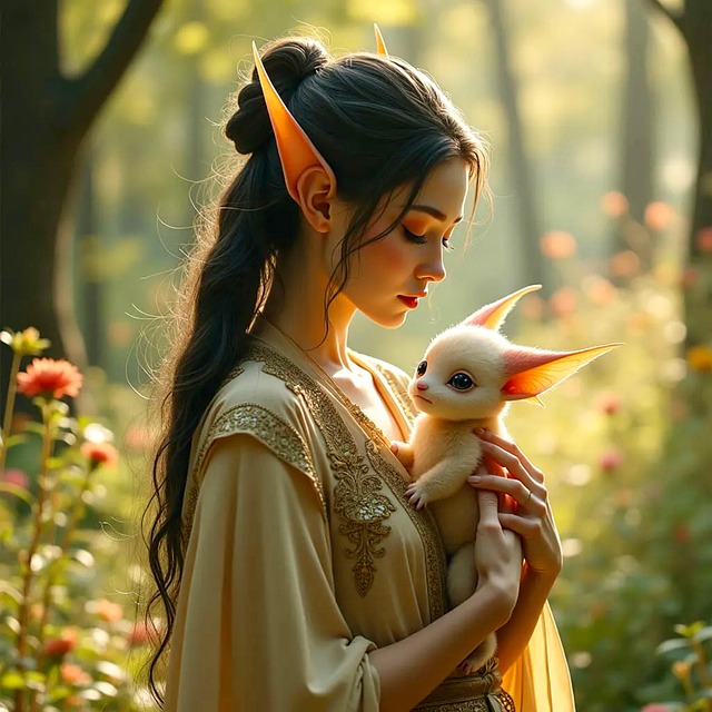 Free ai generated elf creature illustration