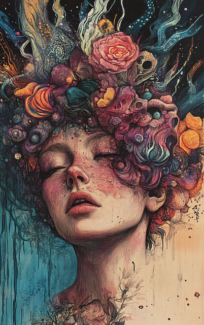 Free ai generated woman face illustration
