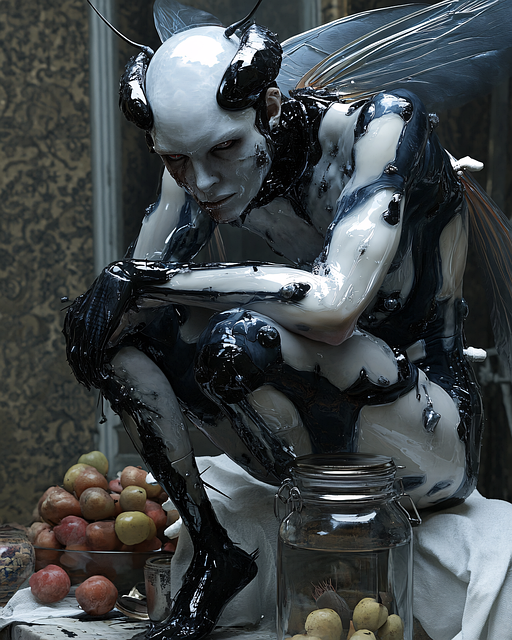 Free ai generated humanoid creature illustration