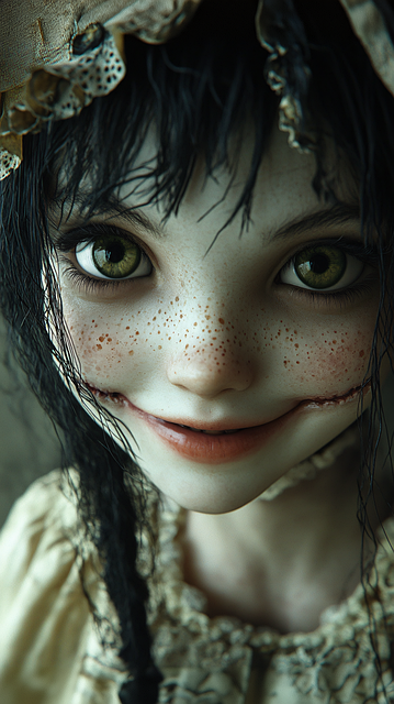Free ai generated girl doll illustration