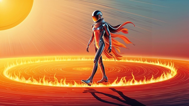 Free ai generated woman sun illustration