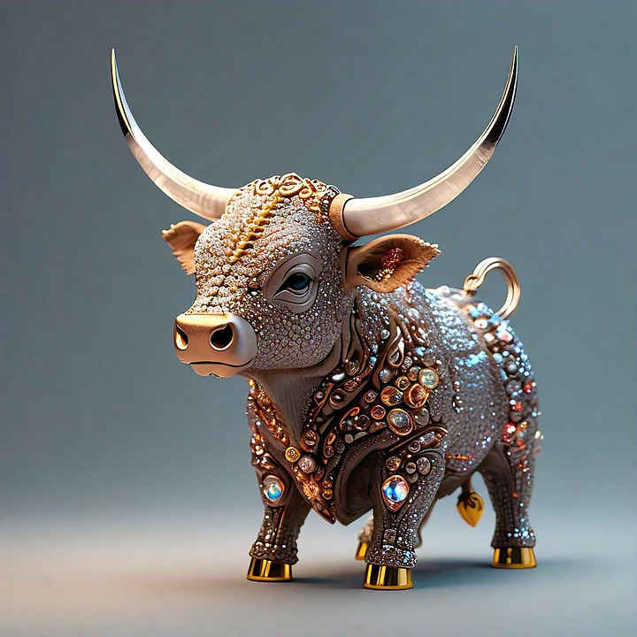 Download Ai Generated, Crystal, Bull. Royalty-Free Stock Illustration ...