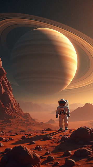 Free ai generated saturn planet illustration