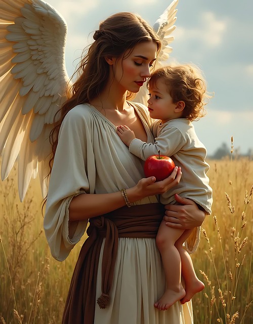 Download free HD stock image of Ai Generated Angel Free ai generated angel baby illustration