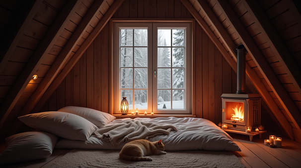 Ai Generiert, Schlafzimmer, Katze
