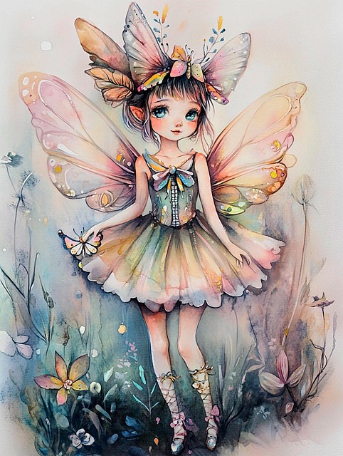 Free ai generated girl fairy illustration