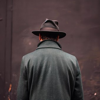 Mann, Hut, Detektiv, Spion, Untersuchen