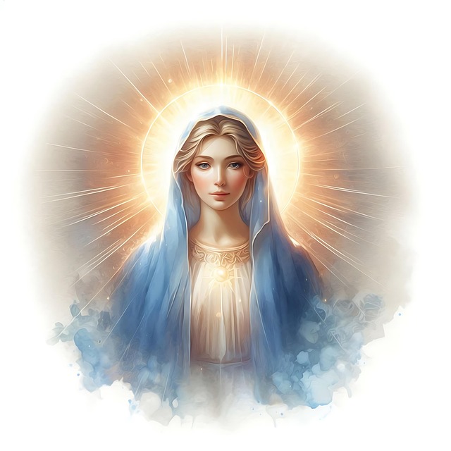 Free ai generated mother mary virgin mary illustration