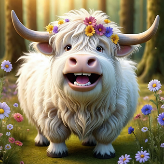 Free Ai Generated Cow illustration and picture