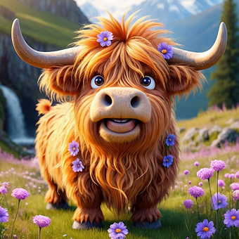 Free Ai Generated Cow illustration and picture