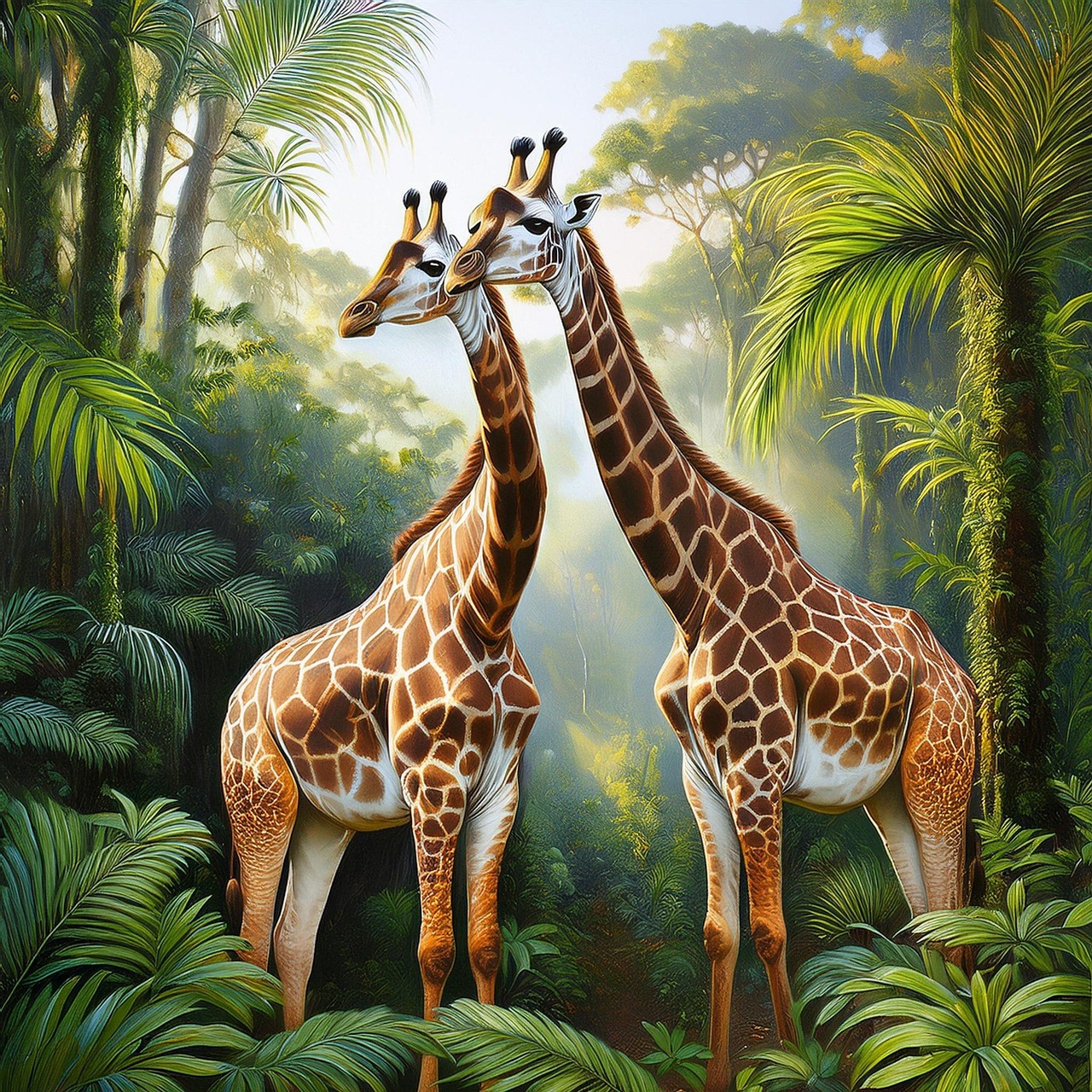 Download Ai Generated, Giraffes, Nature. Royalty-Free Stock ...