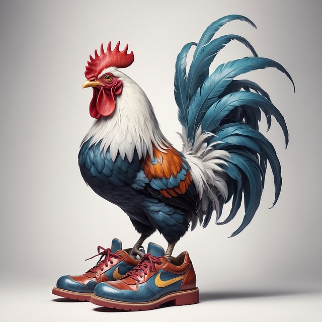 Download free HD stock image of Ai Generated Rooster Free ai generated rooster shoes illustration