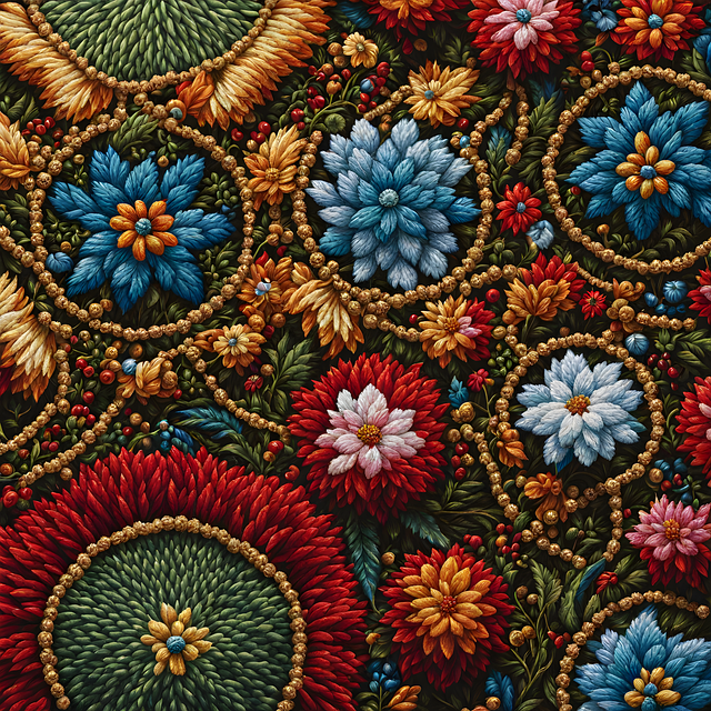 Download free HD stock image of Ai Generated Embroidery Free ai generated embroidery needlework illustration