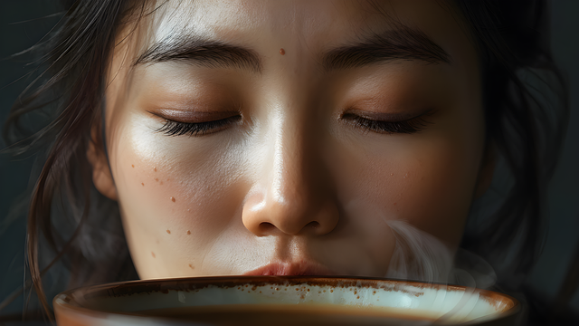 Free ai generated woman coffee illustration