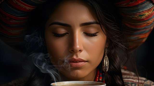 Free ai generated woman coffee illustration