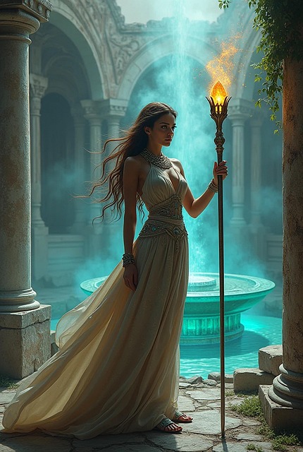 Free ai generated magician sorceress illustration