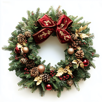 Free Christmas Wreath illustration and picture