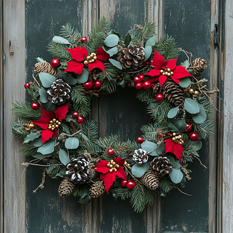 Free Christmas Wreath illustration and picture